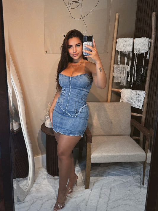 DENIM DREAM MINI DRESS